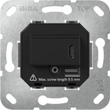 Gira 236300 USB-Spannungsversorgung PD Typ C Einsatz Schwarz