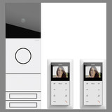 Gira 2417902 Zweifamilienhaus-Paket Video System 106 Verkehrsweiß(lack.)