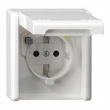 Gira 267739 FI-SchutzSteckdose 30 mA SP + Vollplatte WG UP Reinweiß