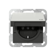 Gira 4184600 SCHUKO-Steckdose KD Schraubklemmen System 55 Edelstahl