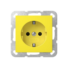 Gira 4453106 SCHUKO-Steckdose SP + Abdeckung Sonderstrom System 55 Gelb