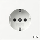Gira 446170 SCHUKO-Steckdose Aufdruck EDV + SP Flächenschalter Reinweiß
