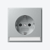 Gira 446265 SCHUKO-Steckdose Beschriftungsfeld + SP (IP20) Gira TX_44 F Alu