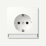Gira 446266 SCHUKO-Steckdose Beschriftungsfeld + SP (IP20) Gira TX_44 Reinweiß