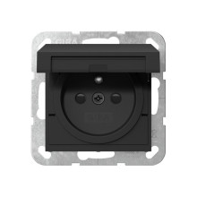 Gira 4488005 Steckdose Erdstift KD + SP System 55 Schwarz m