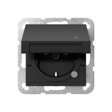 Gira 4552005 SCHUKO-Steckdose KD Kontroll + SP System 55 Schwarz m