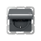 Gira 455728 SCHUKO-Steckdose KD Beschriftungsfeld + SP System 55 Anthrazit