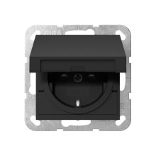 Gira 4754005 SCHUKO-Steckdose KD + SP Schraubklemmen System 55 Schwarz m