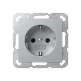 Gira 475526 SCHUKO-Steckdose SP ohne Befestigungskrallen System 55 F Alu