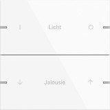 Gira 5032903 Wippenset 2-fach individuell Tastsensensor 4.95 Alum.Reinweiß(lack.)