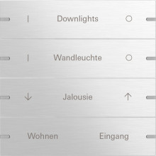 Gira 503417 Wippenset 4-fach individuell Tastsensensor 4.95 Aluminium(elox.)