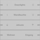 Gira 5034915 Wippenset 4-fach individuell Tastsensensor 4.95 Alum.Grau m(lack.)