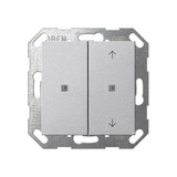 Gira 517526 Taster Wippe 2-fach unbedruckt/Pfeile OneKNX System 55 F Alu