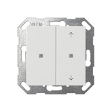 Gira 517527 Taster Wippe 2-fach unbedruckt/Pfeile OneKNX System 55 Reinweiß m