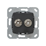 Gira 563010 BNC 2-fach Crimpanschluss Einsatz Schwarz m