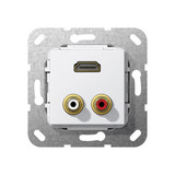 Gira 567403 C-Audio HDMI K-poligeitsche Einsatz Reinweiß