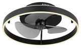 Globo Conway LED Deckenventilator 40W CCT Schwarz, Metall Fernbedienung Memoryfunktion Ø50cm 03634