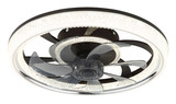 Globo LED Deckenventilator Cirilla 30W dimmbar Fernbedienung CCT warm-/tageslichtweiss Schwarz matt klar Acrylkristalle Ø48cm