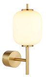 Globo LED Wandleuchte Ewald 7W warmweiss Messingfarben Metall Glas 32,5x13,5cm