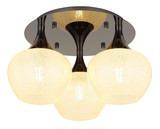 Globo Maxy E27 Deckenleuchte 3-fach 40W Schwarz-Chrom, Metall Ø18cm 15548-3DK