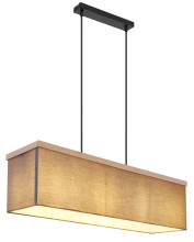 Globo Ossi E27 Hängeleuchte 4-fach 9W Schwarz Matt, Metall 120cm 15578H