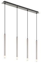 Globo Ryan G9 Hängeleuchte 4-fach 4W Nickel Matt, Metall Ø2,5cm 15629N-4