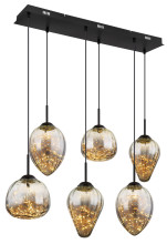 Globo Firefly LED Hängeleuchte 48W Warmweiß Schwarz Matt, Metall 120cm 15642-6