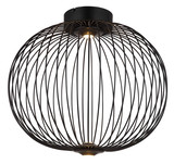 Globo Galway LED Deckenleuchte 15W Warmweiß Schwarz Matt, Metall Memoryfunktion Ø50cm 15652D1