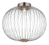 Globo Galway LED Deckenleuchte 15W Warmweiß Nickel Matt, Metall Memoryfunktion Ø50cm 15652D1N