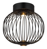 Globo Galway LED Deckenleuchte 15W Warmweiß Schwarz Matt, Metall Memoryfunktion Ø30cm 15652D