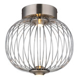 Globo Galway LED Deckenleuchte 15W Warmweiß Nickel Matt, Metall Memoryfunktion Ø30cm 15652DN