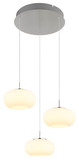 Globo LED Pendelleuchte Quintara 18W warmweiss Nickel matt Metall Glas Ø49cm