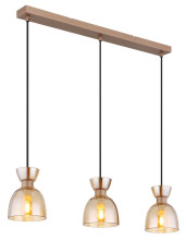 Globo Massey E14 Hängeleuchte 3-fach 40W Kaffeefarben Matt, Metall Ø13cm 15769A-3