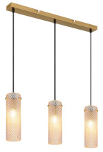 Globo Karolo E14 Hängeleuchte 3-fach 40W Goldfarben, Metall Ø8cm 15775-3H