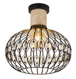 Globo Dorthy E27 Deckenleuchte 40W Schwarz Matt, Metall Ø38cm 15778D