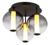 Globo Lacy LED Deckenleuchte 33W Warmweiß Schwarz Matt, Metall Ø18cm 15798-3D