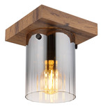 Globo Underwood E27 Deckenleuchte 40W Holzoptik Dunkel, Mdf Ø12cm 15915-1