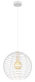 Globo Pendelleuchte Nesa E27 Weiß matt Metall Ø35cm