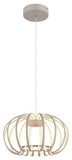 Globo LED Pendelleuchte Ribbon 40W warmweiss Sandfarben matt Metall Aluminiumstäbe Ø40cm