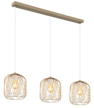 Globo Dichti E27 Hängeleuchte 3-fach 40W Sandfarben Matt, Metall Ø18cm 15965-3H