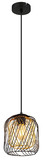 Globo Pendelleuchte Dichti E27 Schwarz matt Metall Metallgeflecht Ø18cm