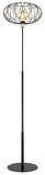 Globo Stehleuchte Greys E27 Schwarz matt Metall Metallgeflecht 162cm