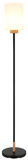 Globo Stehleuchte Rowena E27 Schwarz matt opal matt Metall Glas 150cm