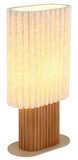Globo Tischleuchte Jannie E27 Braun naturfarben Holz Leinen 45x23cm