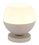 Globo Tischleuchte Ragusa E27 Sandfarben matt Metall Glaskugel Ø20cm