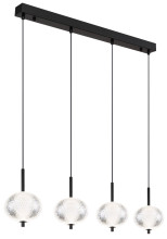 Globo Aida LED Hängeleuchte 23W CCT Schwarz Matt, Metall Memoryfunktion Ø15cm 16042-4H