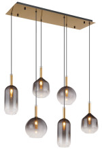 Globo Elisabeth G9 Hängeleuchte 6-fach 10W Messingfarben, Metall 120cm 16045-6H