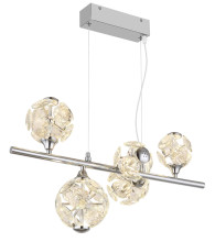 Globo Virina LED Hängeleuchte 30W Neutralweiß Verchromt, Metall 120cm 16047-5HC