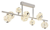 Globo LED Deckenleuchte Virina 73,8W warmweiss Verchromt klar Metall K9 Kristalle 101x45cm