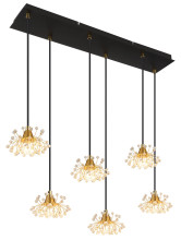 Globo Fiore G9 Hängeleuchte 6-fach 5W Schwarz Matt, Metall Ø14,5cm 16054-6H